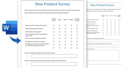 how do i create a fillable survey in word