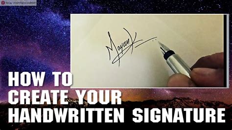 how do i create a handwritten signature in excel