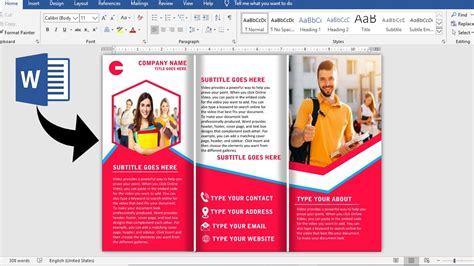 how do i create a leaflet on word