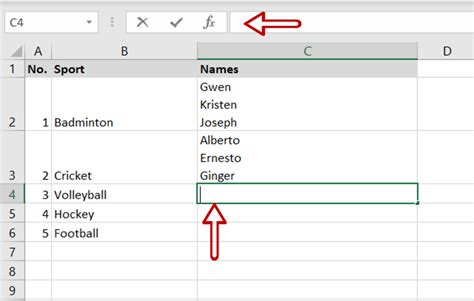 how do i create a list in excel cell