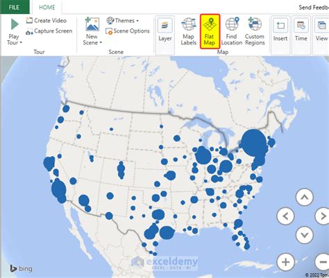 how do i create a map chart in excel with cities