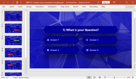 how do i create a multiple choice quiz in powerpoint