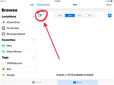 how do i create a new folder in files on iphone
