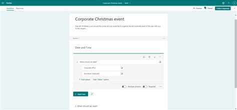 how do i create a questionnaire in microsoft forms