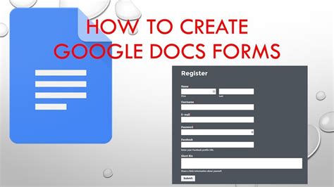 how do i create a registration form in google docs