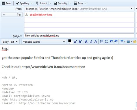 how do i create an email signature in thunderbird
