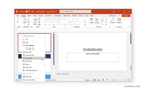 how do i delete a slide from a powerpoint presentation