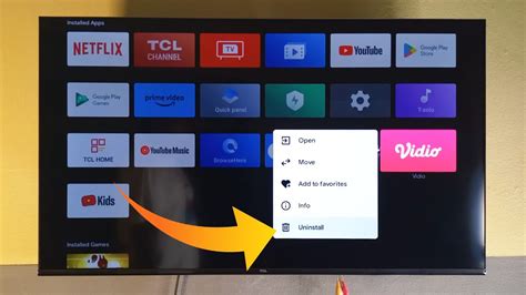 how do i delete apps from my tcl tv