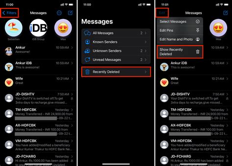 how do i delete deleted texts on iphone