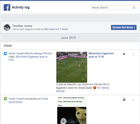how do i delete recent activity on facebook