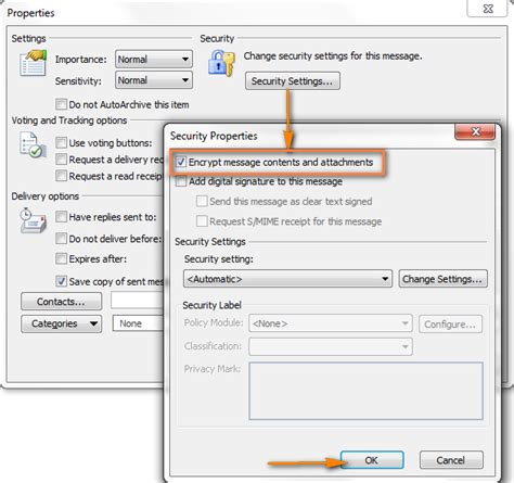 how do i encrypt an attachment in outlook
