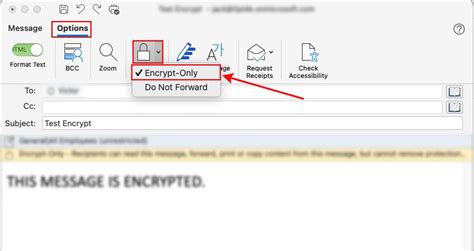 how do i encrypt an email in outlook for mac