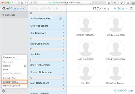 how do i export my icloud contacts to csv or excel