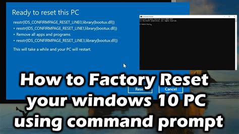 how do i factory reset my computer using command prompt