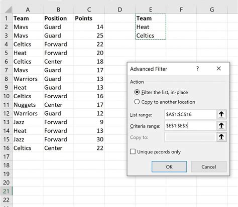 how do i filter a column in excel with multiple values