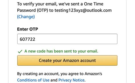 how do i find my otp verification code for amazon