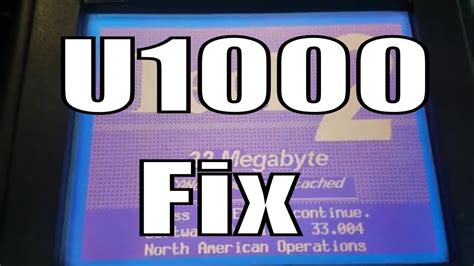 how do i fix code u1000