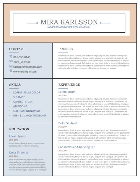 how do i get a cv template on word