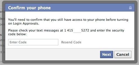 how do i get a login approval code for facebook