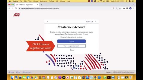 how do i get my adp registration code