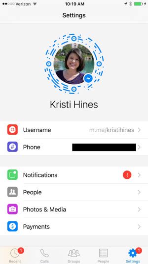 how do i get my code for messenger