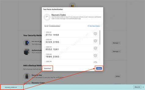 how do i get the authentication code for facebook when logged out