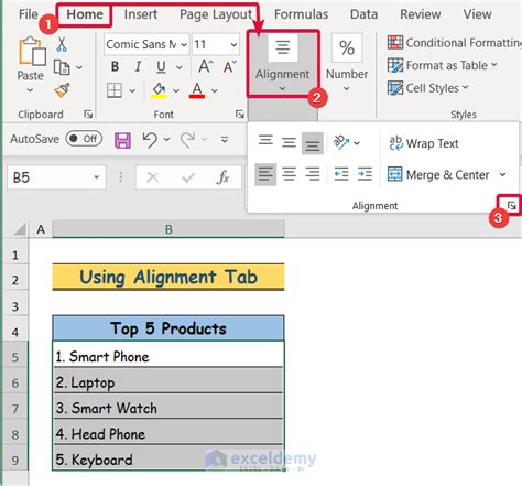how do i insert a tab character in an excel cell