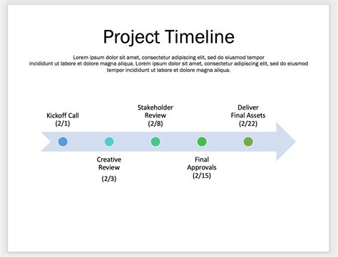 how do i insert a timeline in word