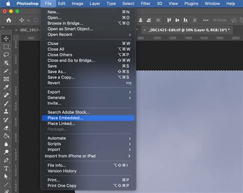 how do i insert image in photoshop