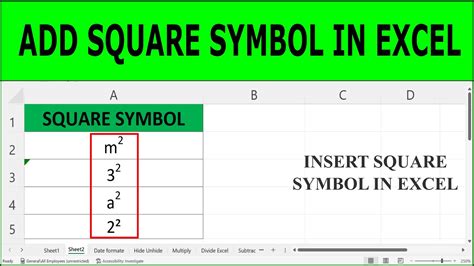 how do i insert square meter symbol in excel