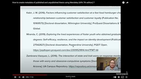 how do i know if a dissertation is published or unpublished