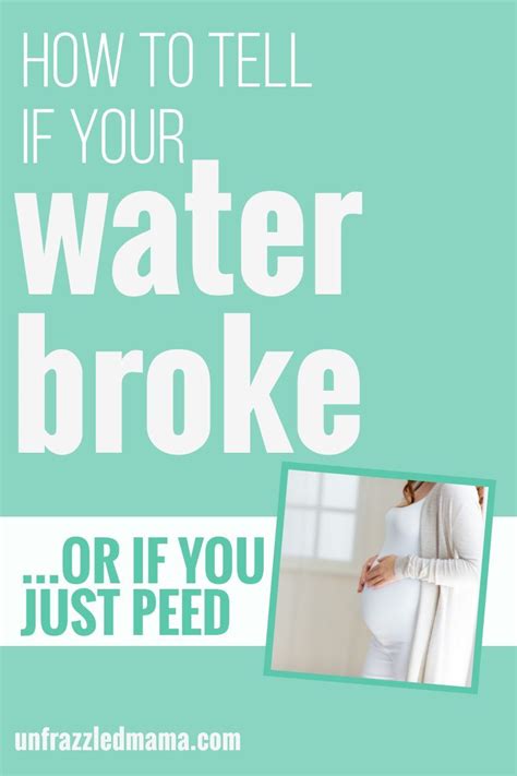 how do i know if my water broke or if i peed while sleeping