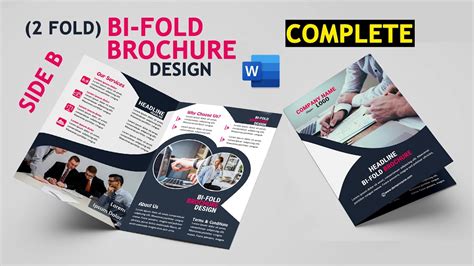 how do i make a bifold program in word