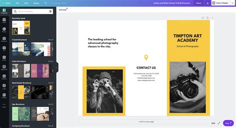 how do i make a brochure in canva
