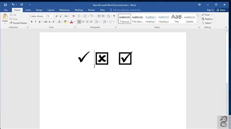 how do i make a check mark box in word