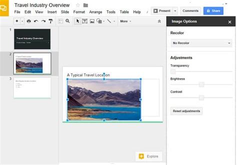 how do i make a png transparent in google slides