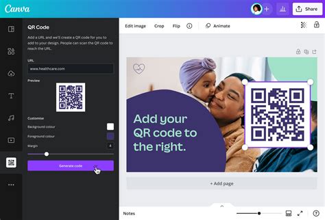 how do i make a qr code for a link in canva