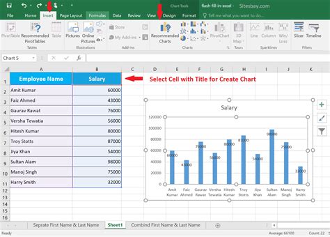 how do i make a simple table chart in excel