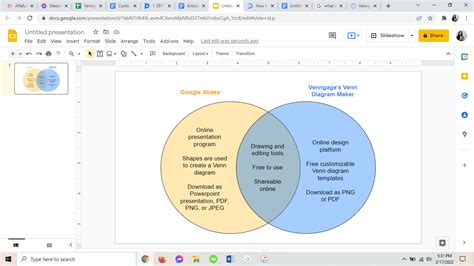 how do i make a venn diagram in google docs