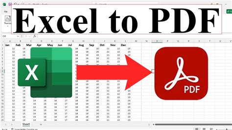 how do i make an excel file into a pdf