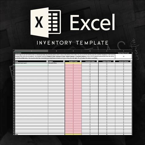 how do i make an inventory spreadsheet in excel