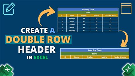 how do i make two rows a header in excel