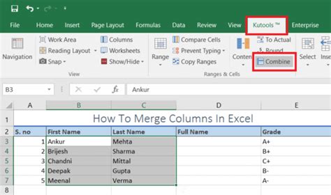 how do i merge 4 columns in excel without losing data