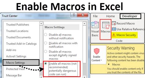 how do i open an excel file with macros enabled