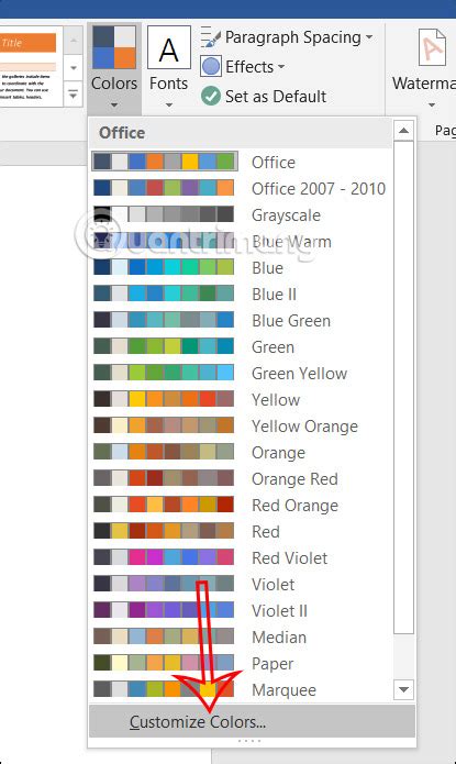 how do i permanently create a custom color in word