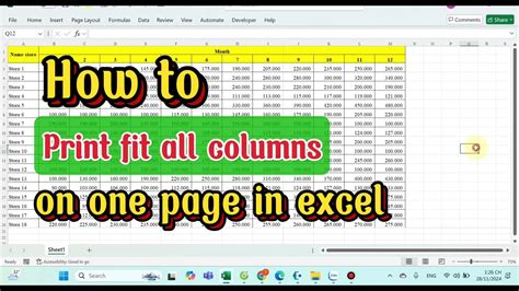 how do i print fit all columns on one page in excel
