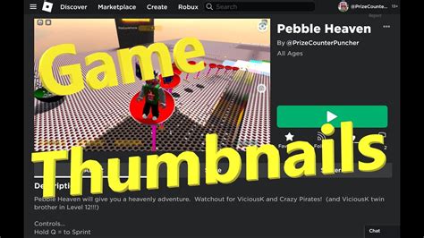 how do i put a thumbnail on my roblox game