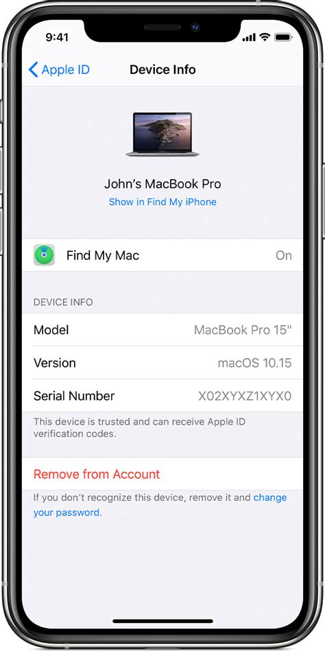 how do i remove a device from my apple id list