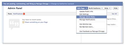 how do i remove another admin from a facebook page
