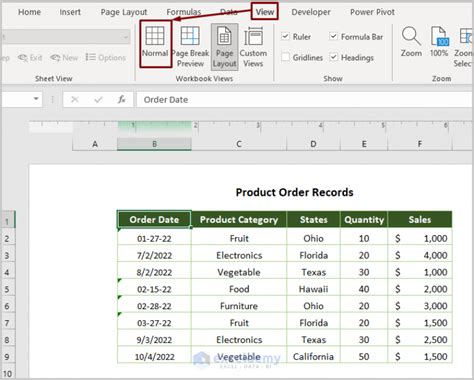 how do i remove header from excel